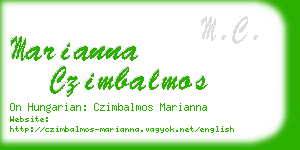 marianna czimbalmos business card